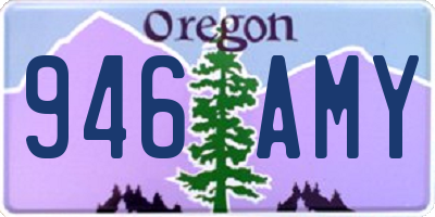 OR license plate 946AMY