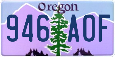 OR license plate 946AOF