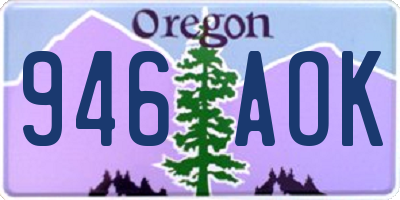 OR license plate 946AOK