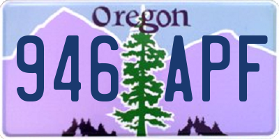 OR license plate 946APF