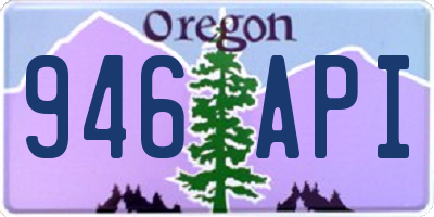 OR license plate 946API