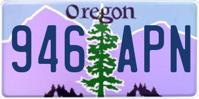 OR license plate 946APN