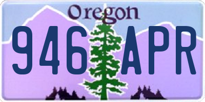 OR license plate 946APR