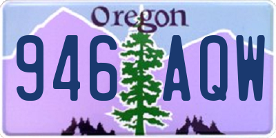 OR license plate 946AQW