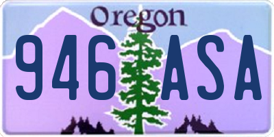OR license plate 946ASA
