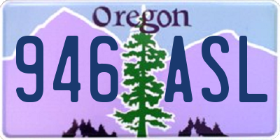 OR license plate 946ASL