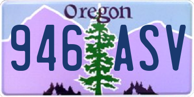 OR license plate 946ASV