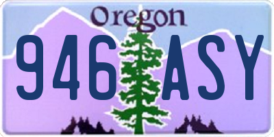 OR license plate 946ASY