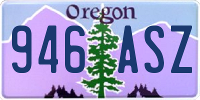 OR license plate 946ASZ