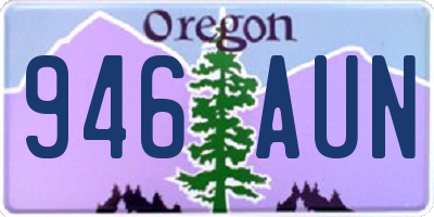 OR license plate 946AUN
