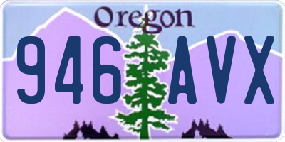 OR license plate 946AVX