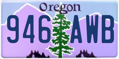 OR license plate 946AWB
