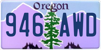 OR license plate 946AWD