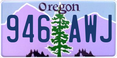 OR license plate 946AWJ