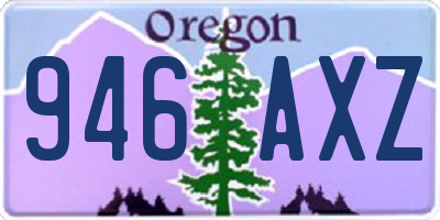 OR license plate 946AXZ