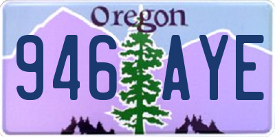 OR license plate 946AYE
