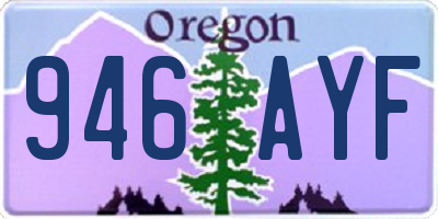 OR license plate 946AYF