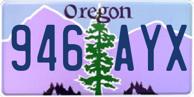 OR license plate 946AYX