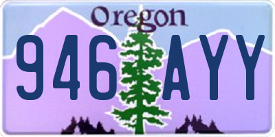 OR license plate 946AYY