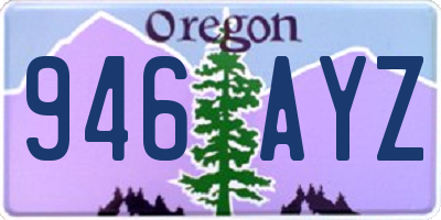 OR license plate 946AYZ