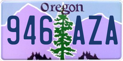OR license plate 946AZA