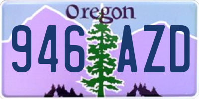 OR license plate 946AZD
