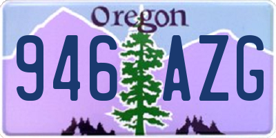 OR license plate 946AZG