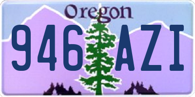 OR license plate 946AZI