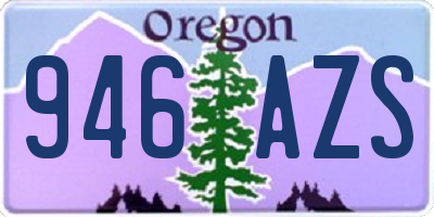 OR license plate 946AZS