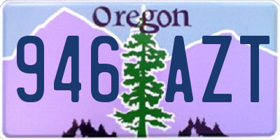 OR license plate 946AZT