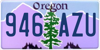 OR license plate 946AZU