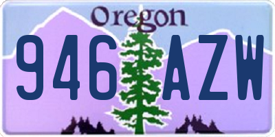 OR license plate 946AZW