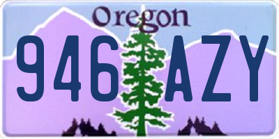 OR license plate 946AZY