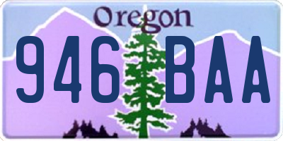 OR license plate 946BAA