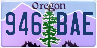 OR license plate 946BAE
