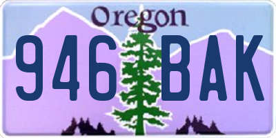 OR license plate 946BAK