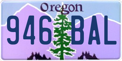 OR license plate 946BAL