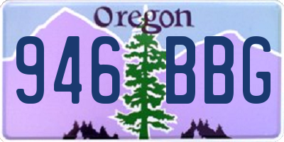 OR license plate 946BBG