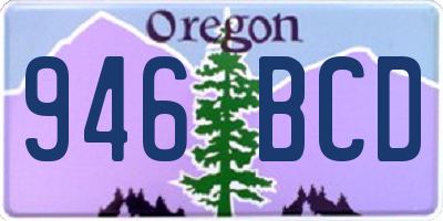 OR license plate 946BCD