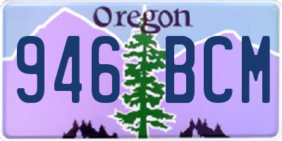 OR license plate 946BCM