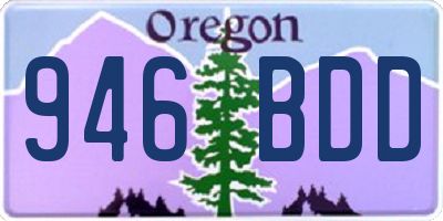 OR license plate 946BDD