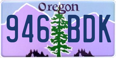 OR license plate 946BDK
