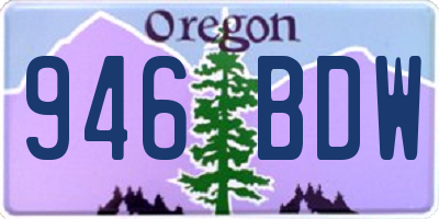 OR license plate 946BDW