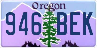 OR license plate 946BEK