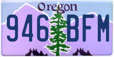 OR license plate 946BFM