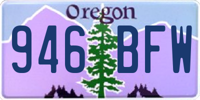 OR license plate 946BFW