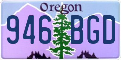 OR license plate 946BGD