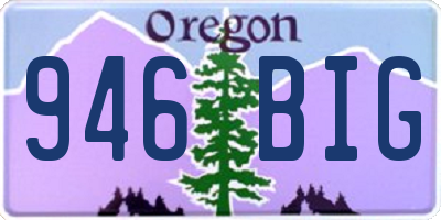 OR license plate 946BIG