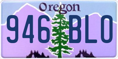 OR license plate 946BLO