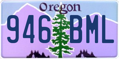 OR license plate 946BML